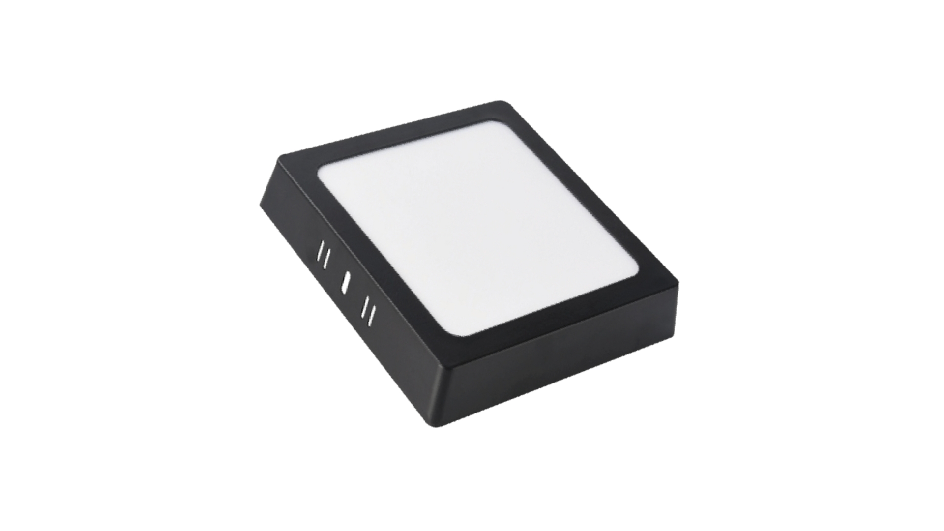 Led Panel Cuadrado Aro Negro (Sobreponer) 