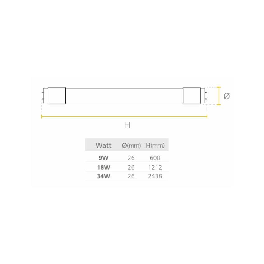 Led Tubo Vidrio