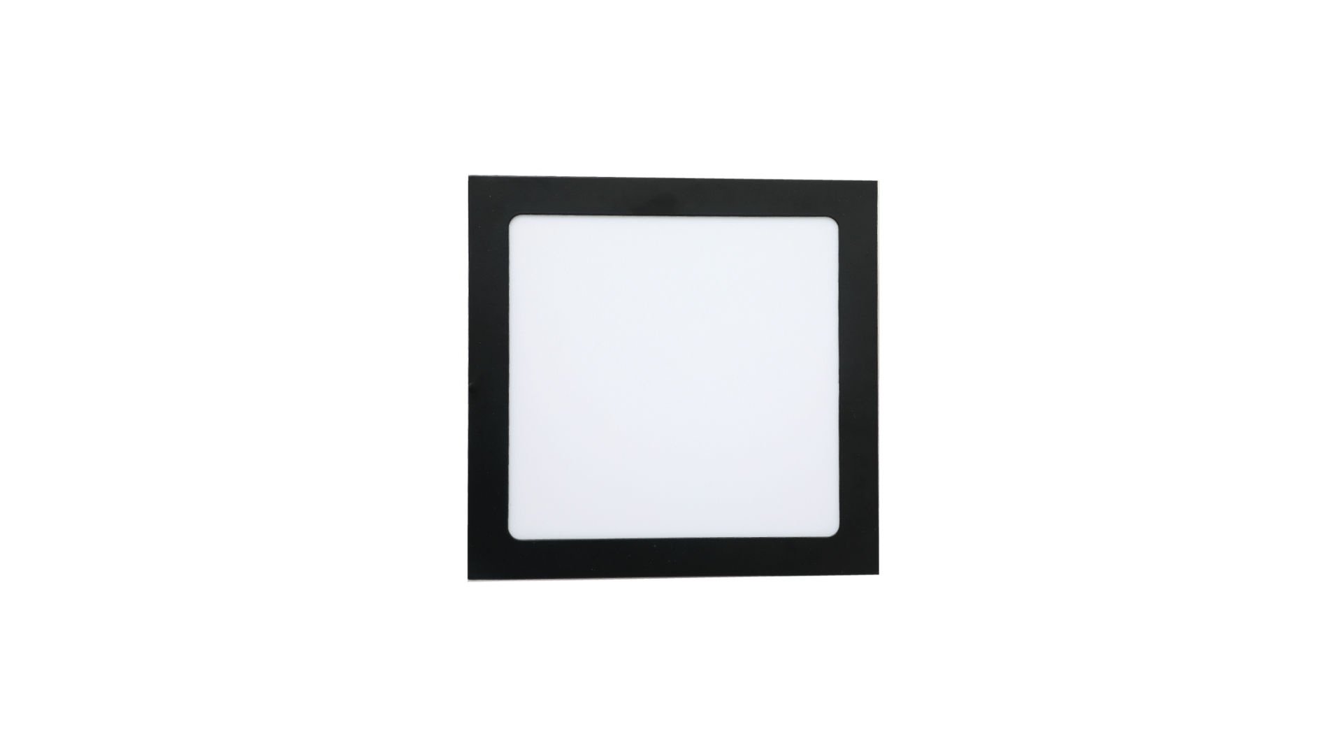 Led Panel Cuadrado Aro Negro (Incrustar) 