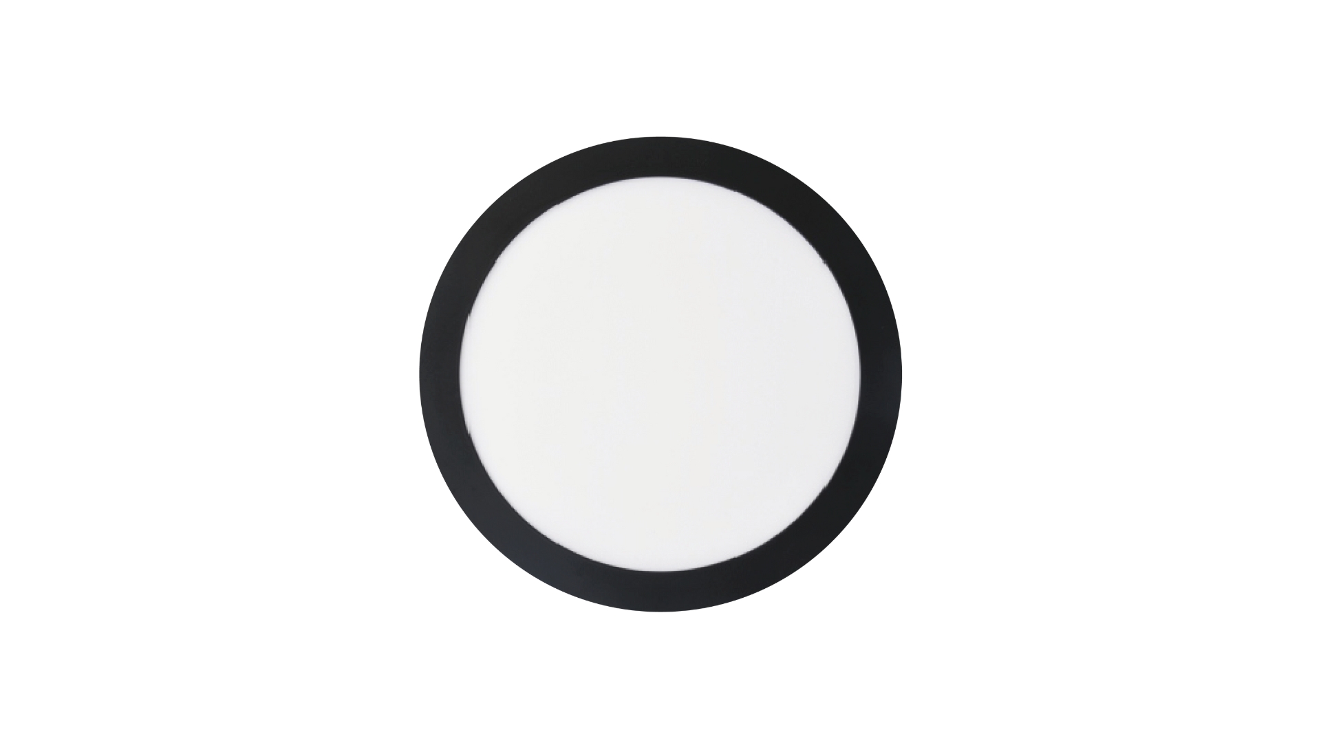 Led Panel Redondo Aro Negro (Incrustar) 