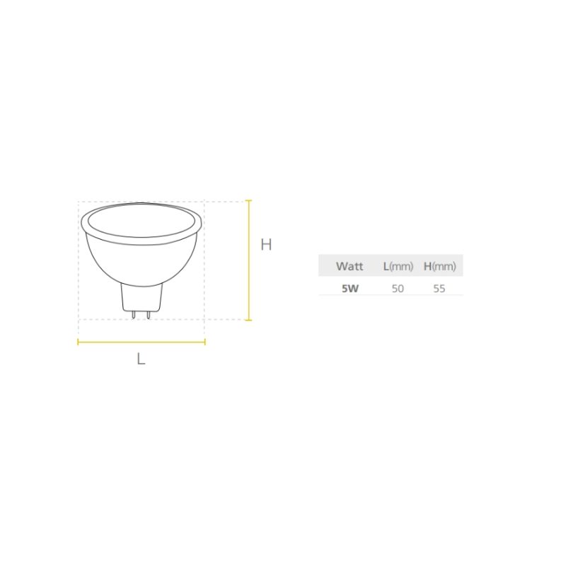 LED HI SPOT MR16 (GU5.3) - Imagen 2