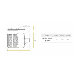 LED STREET LIGHT ZD216 - Imagen 2