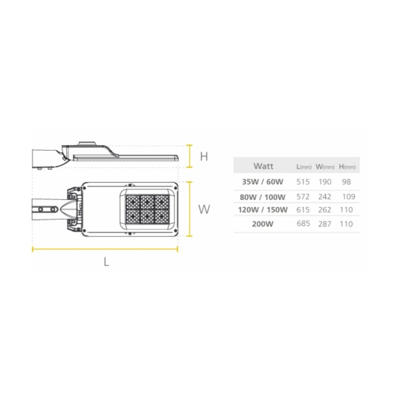 LED STREET LIGHT ZD229 - Imagen 2