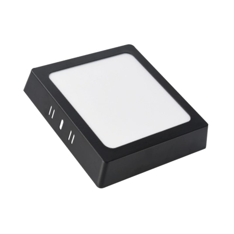 LED PANEL CUADRADO ARO NEGRO (SOBREPONER)
