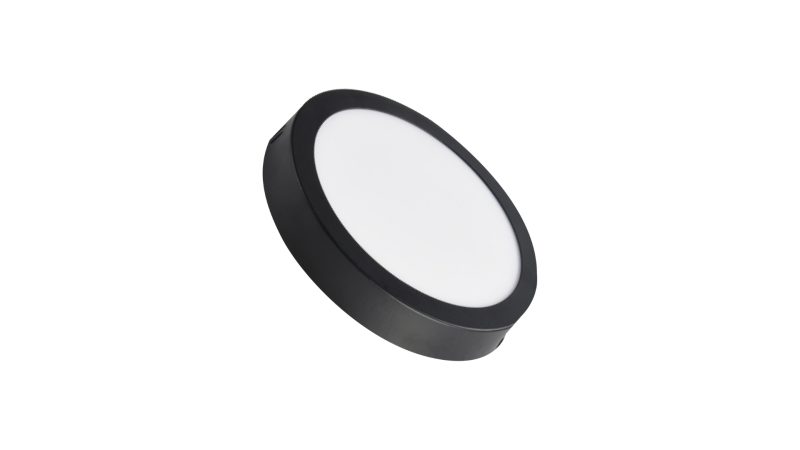 LED PANEL REDONDO ARO NEGRO (SOBREPONER)